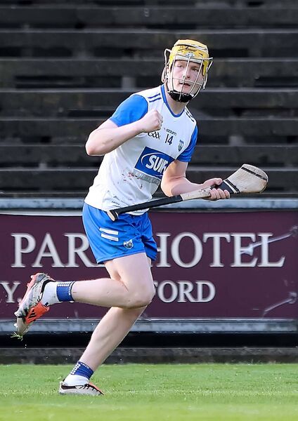 Waterford's Cormac Spain celebrates his second goal which sealed victory for his side.