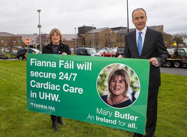 Mary Butler and Micheál Martin in 2016. Photo: Joe Evans