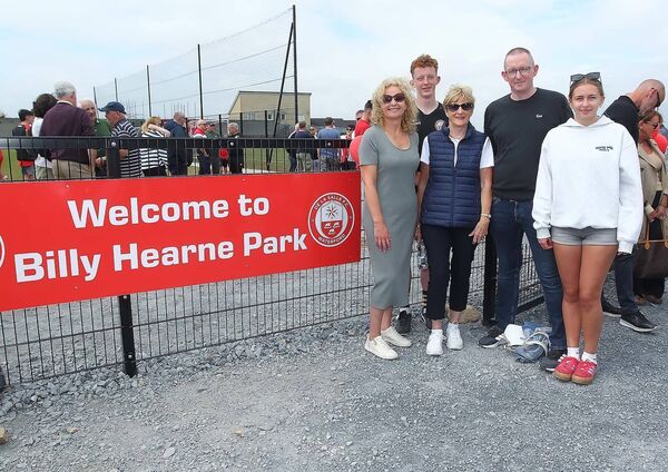 Pictured at the renaming event were Brian, Richard, Sinead, Liane and Mary Keane.