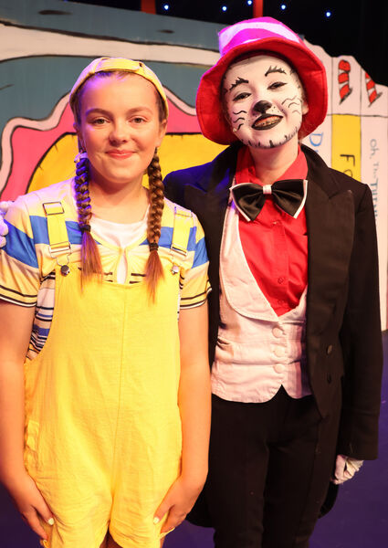 Charlotte McInerney as JoJo and Caoimhe Scanlon as The Cat In The Hat in David Hennessy Stage School's production of Seussical the Musical at Garter Lane. Charlotte McInerney as JoJo and Caoimhe Scanlon as The Cat In The Hat in David Hennessy Stage School's production of Seussical the Musical at Garter Lane.