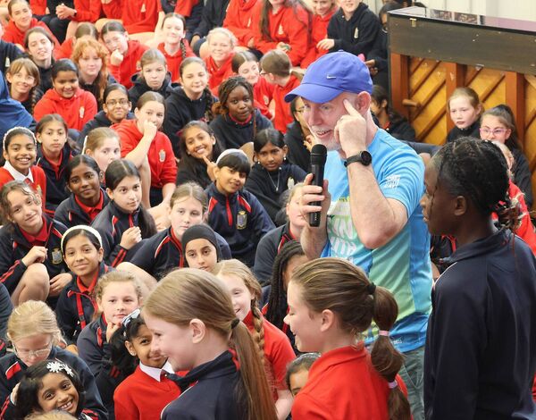 Ray D'Arcy chats to students from St. Ursula's Primary School. Ray D'Arcy chats to students from St. Ursula's Primary School.