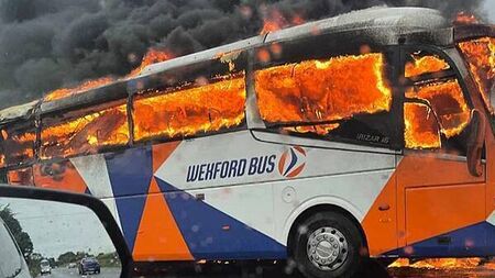 Passengers make lucky escape after bus catches fire in Co Carlow