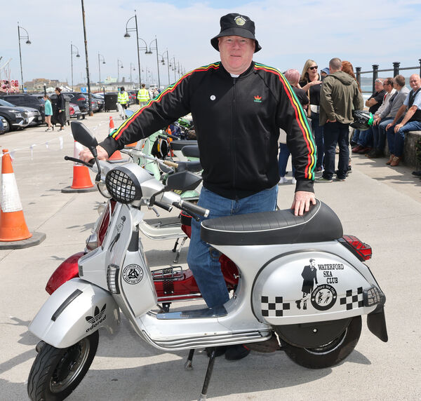 Neville, at Waterford Scooter Club's show and ride out at Tramore. Neville, at Waterford Scooter Club's show and ride out at Tramore.