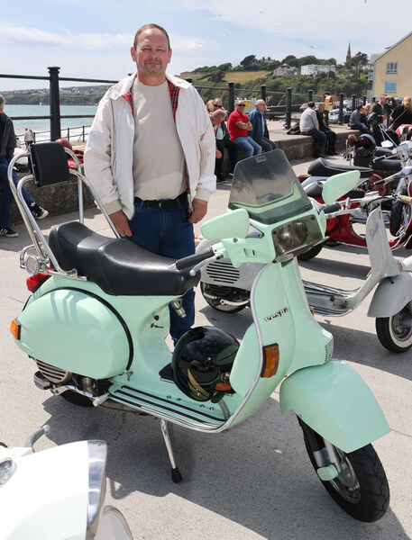 Ray Kavanagh, at Waterford Scooter Club's show and ride out at Tramore. Ray Kavanagh, at Waterford Scooter Club's show and ride out at Tramore.