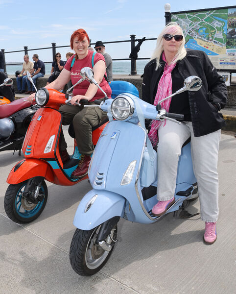 Claire and Mary, at Waterford Scooter Club's show and ride out at Tramore. Claire and Mary, at Waterford Scooter Club's show and ride out at Tramore.