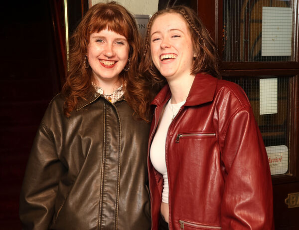  Orlaith and Abby, at Phil Grimes Bar for the launch of Oran Byrne's third studio album.