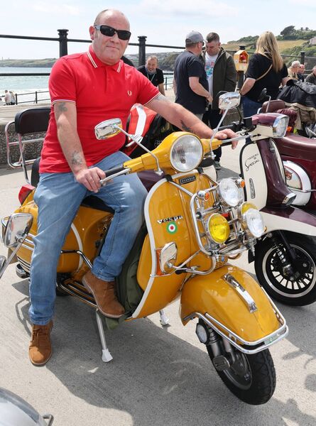 Roy Burke at Waterford Scooter Club's scooter show and ride out.