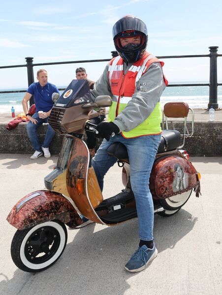 Michael Flannigan at Waterford Scooter Club's show and ride out.