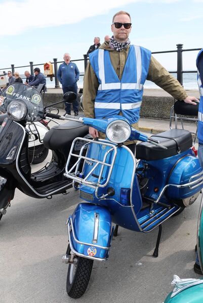 Baz at Tramore's Promenade for the scooter show.