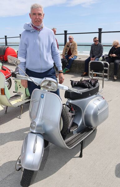 Mitch pictured on the Promenade in Tramore for Waterford Scooter Club's annual scooter show and ride out. 