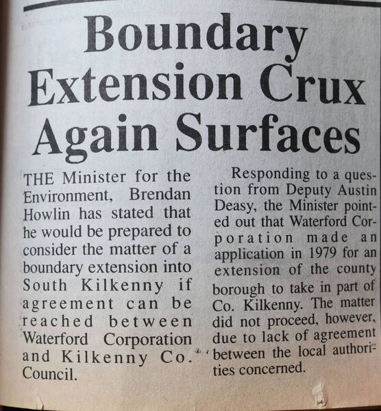 From the Waterford News & Star archives 30 years ago. From the Waterford News & Star archives 30 years ago.
