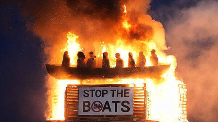 ‘Shameful’ that bonfire with migrant effigies was allowed to go ahead