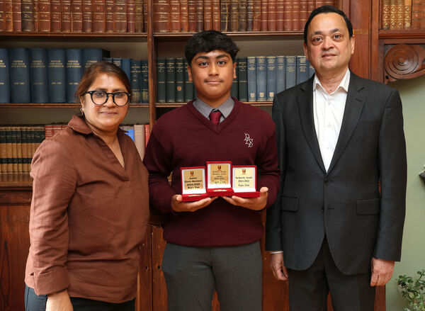  Rajiv Das, Junior Choir Member, Mulhern Music Bursary Junior Award and Inclusivity Award recipient, at the De La Salle College Junior Awards.