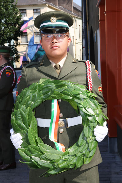 Corporal Kieran Macaraeg, at the Waterford National Day of Commemoration. Corporal Kieran Macaraeg, at the Waterford National Day of Commemoration.