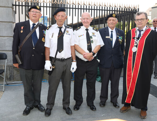 Ollie Dowling, Pat Dermody, Tony O'Hanlon, Peter McCarthy and Mayor of Waterford City & County Cllr Seamus Ryan, at the Waterford National Day of Commemoration. Ollie Dowling, Pat Dermody, Tony O'Hanlon, Peter McCarthy and Mayor of Waterford City & County Cllr Seamus Ryan, at the Waterford National Day of Commemoration.