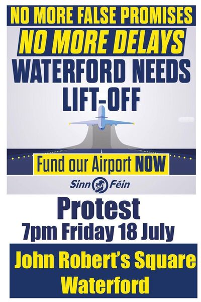 Protest poster. Credit: David Cullinane on Facebook Protest poster. Credit: David Cullinane on Facebook