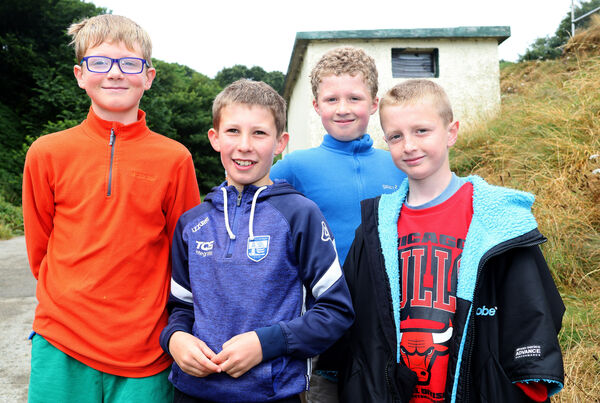 Conor, Darragh, Hugh and Paul, pictured at Newtown Cove Tramore, for the Irish Water Safety camp. Photo: Joe Evans Conor, Darragh, Hugh and Paul, pictured at Newtown Cove Tramore, for the Irish Water Safety camp. Photo: Joe Evans