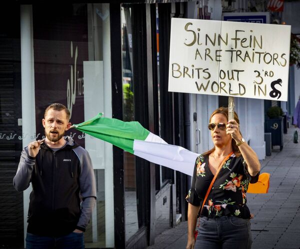 Waterford Says No, turned up at John Roberts Square where Sinn Féin where holding a protest for funding the Airport. 
