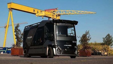 Self-driving bus service takes to the road in Belfast’s Titanic Quarter