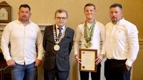 Michael Reilly celebrated in City Hall for outstanding boxing achievements