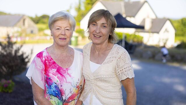 <p>Pictured at the Comeragh's Wild Festival are Annette Crowley and Nora Morrissey. Photograph: Patrick Browne</p>