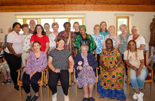 Staff Name members with Sister Teresina. Front Row: Catriona Cunningham, Betty Grace, St. Teresina O’Byrne, Ursula Nana Tamen, Patricia Gqola, Second Row: Feyisola O’Samarou, Frances Walsh, Carol Harding, Adebola Adenekan, Stella Adenopo, Miriam Grace, Geralding Doyle, Margaret Maddock, Wendy O’Neill, Back Row: Sean Murphy, Sr. Kate Nolan, Ann Coyne Nevin, Laura Dollard, Breda O’Neill Aari. Photo: John Power Staff Name members with Sister Teresina. Front Row: Catriona Cunningham, Betty Grace, St. Teresina O’Byrne, Ursula Nana Tamen, Patricia Gqola, Second Row: Feyisola O’Samarou, Frances Walsh, Carol Harding, Adebola Adenekan, Stella Adenopo, Miriam Grace, Geralding Doyle, Margaret Maddock, Wendy O’Neill, Back Row: Sean Murphy, Sr. Kate Nolan, Ann Coyne Nevin, Laura Dollard, Breda O’Neill Aari. Photo: John Power