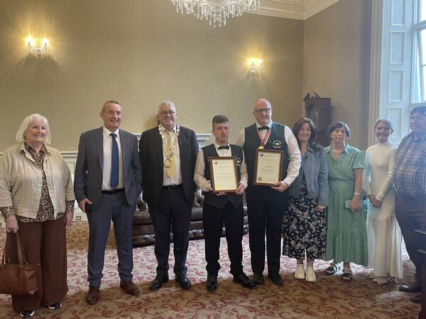Dylan Rees and Alex Hennebry receive mayoral reception