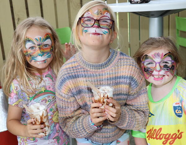  Chloe, Dhalia and Emma, at the Ballybeg Fun Day as part of the estates 50th Year Anniversary. Photo: Joe Evans