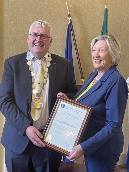 Deputy Mayor of Waterford City and County Council John Pratt with director Ger Canning