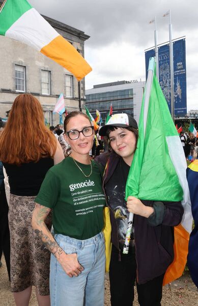 Sarah Jane Cleary and Caoilfhionn Hanton, at Diversity not Division. Photo: Joe Evans