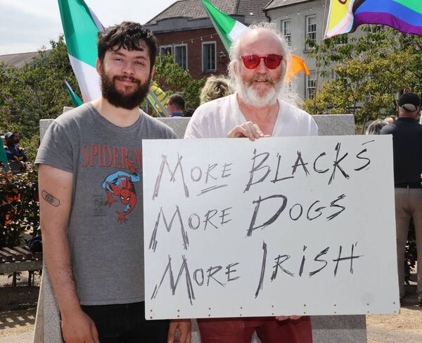 Doire and Ben Hennessy, at Diversity not Division. Photo: Joe Evans