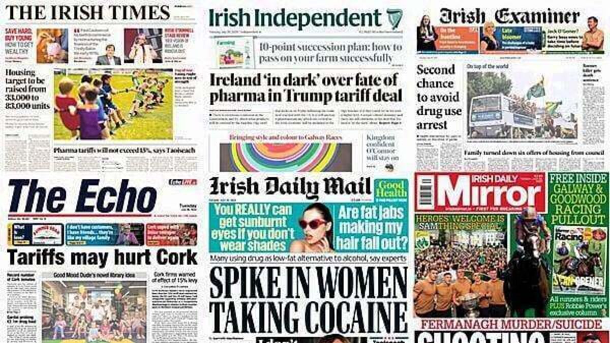 What the papers say: Tuesday's front pages