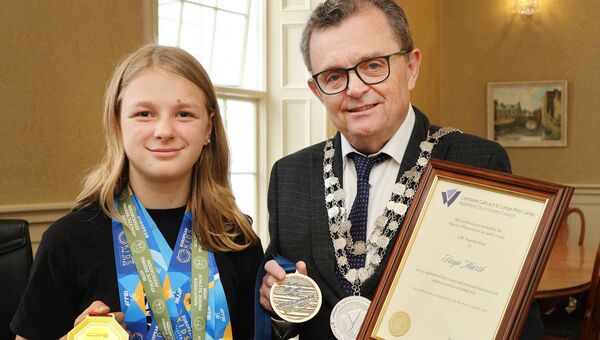 Mayor of Waterford City & County Cllr Seamus Ryan held a reception for Freya Marsh, in recognition of her many national and international achievements in martial arts. Photo: Joe Evans Mayor of Waterford City & County Cllr Seamus Ryan held a reception for Freya Marsh, in recognition of her many national and international achievements in martial arts. Photo: Joe Evans