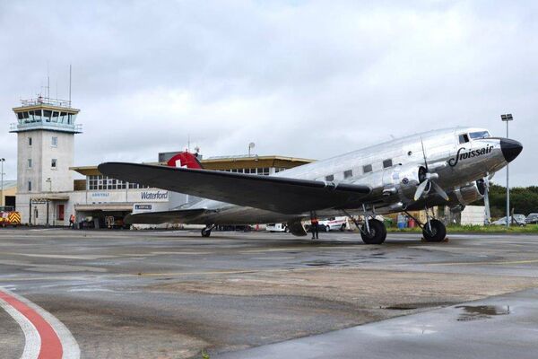 The DC3 that arrived in Waterford airport.