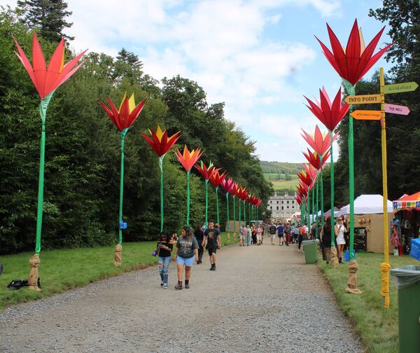 The entry to the festival site is as colourful as ever. Pic: Shannon Sweeney