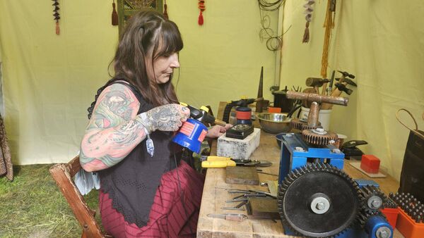 Michelle Dunne, from Strong Roots Jewellery exhibiting her creative talent at ATN. Pic: Shannon Sweeney