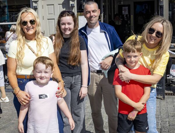 McGrath and Sheridan familys, at Spraoi. Photo: Joe Evans