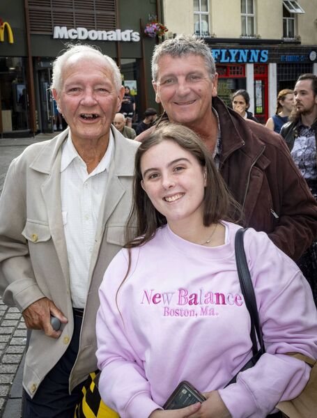 Mike Williams, Mike Williams, JR and Rebecca Byrne at Spraoi. Photo: Joe Evans