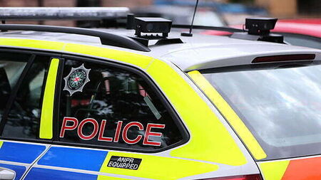 Man arrested after suspected stolen car damages taxi and police vehicles in Belfast