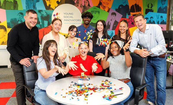 Pictured is Roger Warnock, CEO of Young Social Innovators and with Ian Murray, Bank of Ireland, along with Young Social Innovators Youth Panel members Dervla Flanagan, Vanessa Velderrain, Chaniel Sylvester, Shauna Owens, Marika Tsourekis, Orlaith Jennings, Jennifer Chudley, and Angela Babikanga.