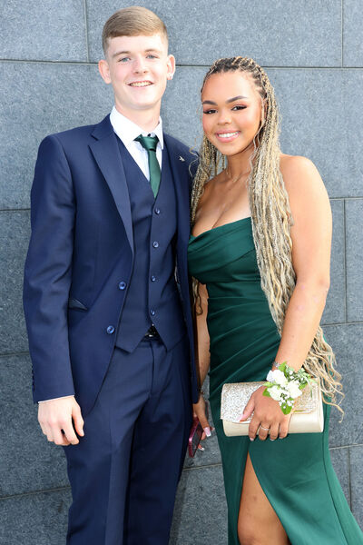  Stephen Newe and Leah Obanya at the Ardscoil Na Mara Graduation Ball.