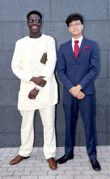 Joseph Titilayo and Joe Riley, at the Ardscoil Na Mara Graduation Ball. Joseph Titilayo and Joe Riley, at the Ardscoil Na Mara Graduation Ball.