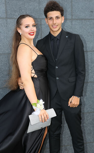 Robyn Murphy and Zino Touati at the Ardscoil Na Mara Graduation Ball. Robyn Murphy and Zino Touati at the Ardscoil Na Mara Graduation Ball.