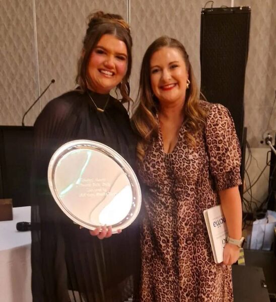 Shauna Kelly (left) was awarded the prestigious Social Care Ireland Student Award for 2025. Pic: setu.ie