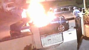 Gardaí investigating after masked armed gang caught setting car alight and damaging house in Limerick Gardaí investigating after masked armed gang caught setting car alight and damaging house in Limerick