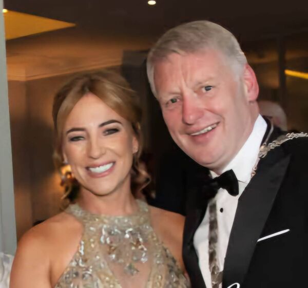 Cllr Jason Murphy and fiancé Nicola Coughlan at the Mayor's Ball in May. 