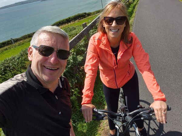 Cllr Jason Murphy with his fiancé Nicola Coughlan on the Waterford Greenway.