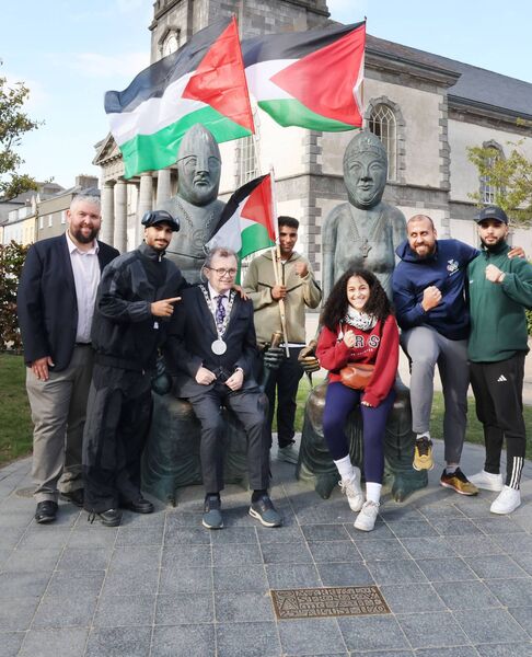 Mayor of Waterford City & County Cllr Seamus Ryan along with Deputy Conor McGuinness, TD, welcomed the boxing squad visiting from Palestine. Mayor of Waterford City & County Cllr Seamus Ryan along with Deputy Conor McGuinness, TD, welcomed the boxing squad visiting from Palestine.