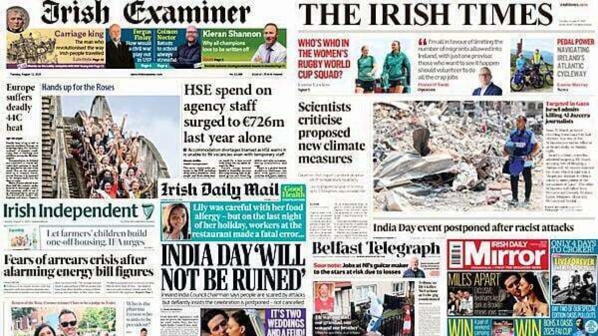 What the papers say: Tuesday's front pages