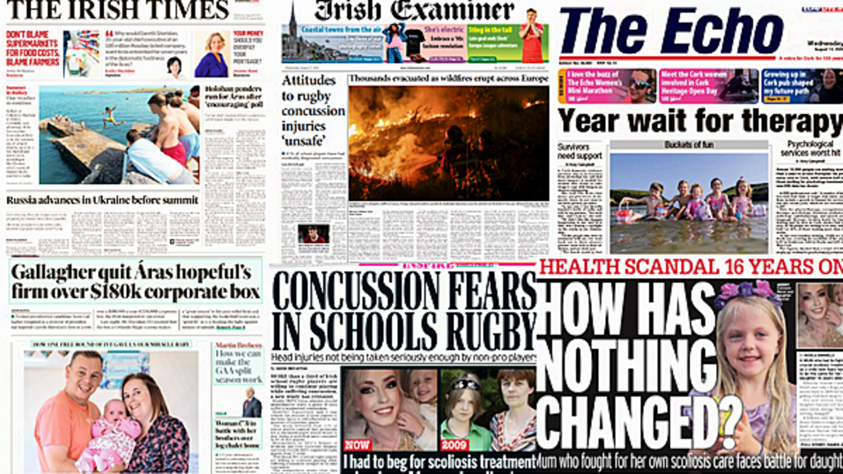 Wednesday's front pages: What the papers say